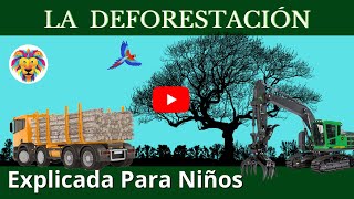 DEFORESTACIÓN  Tala de los árboles  Videos Educativos Para Niños [upl. by Adoree]