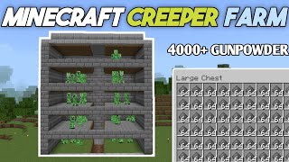 How to Make Creeper Farm in Minecraft Bedrock 120 Infinite Gunpowder Farm [upl. by Joan]