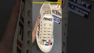 The best sneakersFendi Domino Colorblock embroidered canvas low top shoes from BOOTSFY shoes [upl. by Annovoj689]