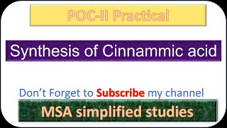 Synthesis of Cinnammic acid from Benzaldehyde by Perkin reaction [upl. by Lagiba]