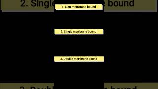 double membrane bound single membrane bound  non membrane bound cell organelles l lbiology [upl. by Valry217]