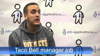 Taco Bell Interview  Manager [upl. by Keeley]