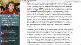 Philosophy Roulette 568  Sublimation and Dislocation A False Choice Slavoj Žižek [upl. by Norward]