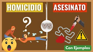 🔴【HOMICIDIO y ASESINATO】 Descubre las DIFERENCIAS con estos EJEMPLOS [upl. by Inaej395]