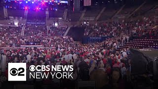 Nassau Coliseum filling up with Trump supporters [upl. by Trik106]