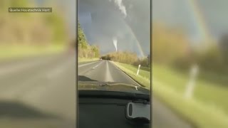 Bei Würzburg Tornado über Unterfranken deckt Dächer ab [upl. by Marsiella]