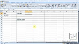 Add or Subtract Days from a Date in Excel [upl. by Alejo]