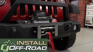 Smittybilt Winch Install Jeep Wrangler JK Smittybilt XRC Gen 2 9500 lb Winch Installation [upl. by Wycoff271]