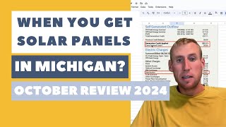 When you get solar panels in Michigan  October Review 2024 [upl. by Liw]