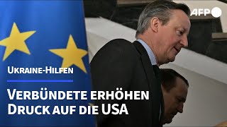 UkraineHilfen Verbündete erhöhen Druck auf die USA  AFP [upl. by Nilpik854]