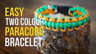 Easy Two Colour Paracord Bracelet  EASY PARACORD BRACELET [upl. by Aline]