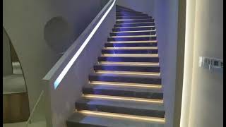 How to Install a Motion Sensor LED Stair Lights Kit  Auto chase effect [upl. by Neron528]