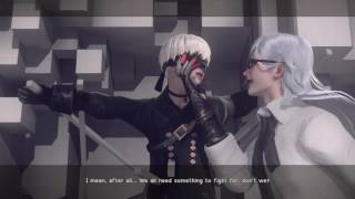 Nier Automata Route A  9S MIA Copied City Adam quotSomething to Fight Forquot 9S Captured Cutscene [upl. by Nonnairb889]