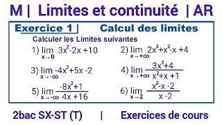 Limites de fonction polynôme et rationnelle  2SXMC1E1 [upl. by Ycniuqal]