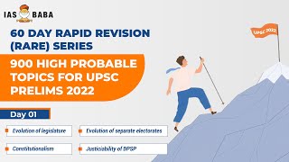 UPSC Prelims 2022 60 DayRapid Revision RaRe Series Day1 900 Probable Topics [upl. by Noel583]