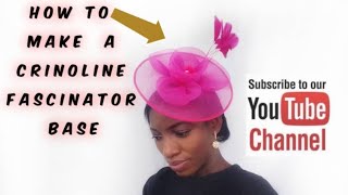 Easy way to make a Crinoline Fascinator Base [upl. by Shifrah]