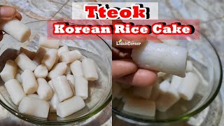 Resep Simple Tteok Korean Rice Cake  MUDAH DAN ENAK [upl. by Alyhc101]