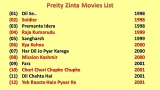 Preity Zinta Movies List [upl. by Pufahl392]