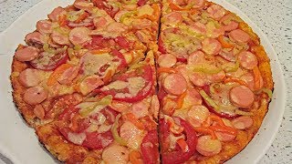 Tavada Pizza ReseptiXəmiri Mayalamadan Çox Ləzzətli Pizzanin Hazirlanmasi [upl. by Sherwin]