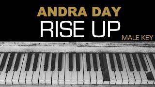 Andra Day  Rise Up Karaoke Acoustic Piano Cover Lyrics Instrumental MALE  HIGHER KEY [upl. by Rahab]