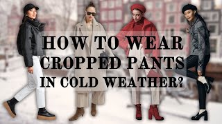 Outfit ideas with cropped pants for the cold season 2024 │How to wear cropped pants in cold weather [upl. by Elinore232]