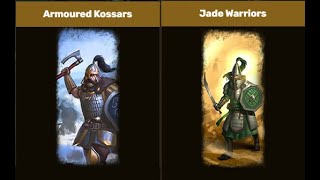 Jade Warrior VS Armoured Kossars Total War Warhammer 3 [upl. by Neall729]