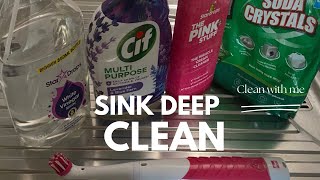 HOW TO DEEP CLEAN A SINK  CLEAN YOUR KITCHEN DRAINS [upl. by Sansone]