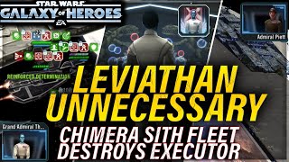 FIRST LOOK AT THE NEW SITH FLEET  LEVIATHRAWN DEMOLISHES EXECUTOR starwars swgoh galaxyofheroes [upl. by Bullough613]