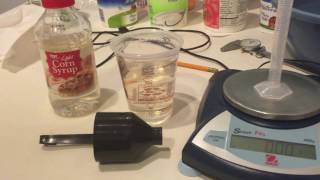 Fluid Properties HOLM™ Lab density amp viscosity of corn syrup  water mixtures – Viscosity Cup demo [upl. by Mavra]