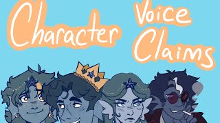 Original Character voice claims part 1 [upl. by Ayikat]