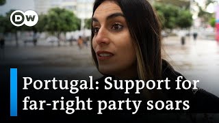 Portugals farright party Chega gains popularity in polls ahead of elections  DW News [upl. by Atnuahc233]