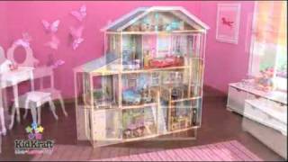 KidKraft Majestic Mansion Dollhouse 65252  Barbie Doll Compatible Playhouse [upl. by Esinart]