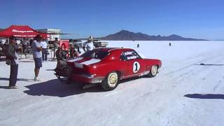 Big Red Camaro Leaving the Start Line at Bonneville 2013 [upl. by Moskow]