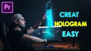 the most easiest way to create HOLOGRAM effect in PREMIERE PRO [upl. by Ycnahc24]