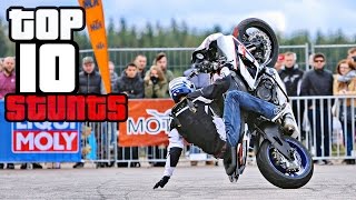 TOP 10 Best Motorcycle Tricks amp Combos at StuntArt 2016 [upl. by Inavoy]