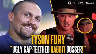 quotIm definitely turned on for thisquot Tyson Fury vows to smash “ugly gapteethed rabbit dosser” Usyk [upl. by Vern89]