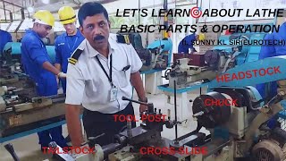 AN INTRODUCTION TO LATHE MACHINEBASIC PARTS AND OPERATION WITH SUNNY SIR [upl. by Ledarf]