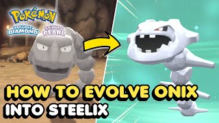 How To Evolve Onix Into Steelix In Pokemon Brilliant Diamond amp Shining Pearl Metal Coat Location [upl. by Jowett795]