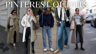 RECREATING WINTER PINTEREST OUTFITS 2024  Casual Outfit Ideas [upl. by Bennet218]