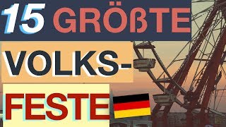 Größte Volksfeste Deutschlands – TOP 15 [upl. by Broderic]