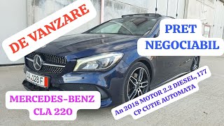 DE VANZARE  MERCEDESBENZ CLA 220 22 DIESEL 177 CP  AUTOMATA INFORMATII LA 0727229056 [upl. by Stoeber]