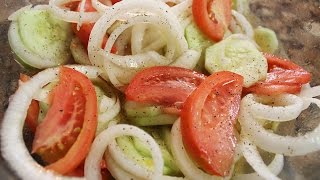 Cucumber Onion amp Tomato Salad Recipe [upl. by Aloeda995]