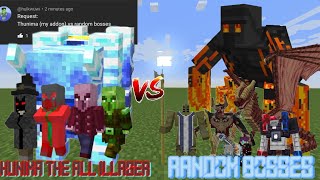 Thunima the All Illager Addon Thunima the All Illager Vs Random Bosses [upl. by Liakim]