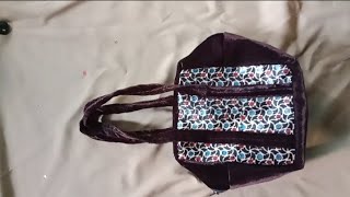 easy bag making tutorial  easy lunch box bag🛍️ making  easy to make lunch box bag [upl. by Aneda]