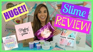 HUGE SLIME PACKAGE REVIEW PART 1 FAMOUS SLIME SHOPS GLITTERSLIMES BLUSHING BB SLIMES [upl. by Ieppet]