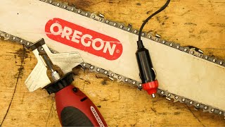 How To Setup And Use The Oregon Sure Sharp Handheld Chain Sharpener [upl. by Airdnalahs]