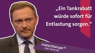 Tankrabatt EnergieEmbargo CoronaLockerungen Christian Lindner FDP  maischberger die woche [upl. by Malcah136]