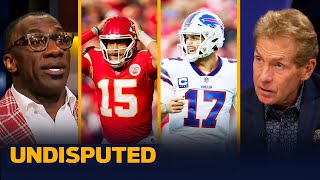 Josh Allen Bills defeat Chiefs 2420 after Patrick Mahomes throws INT late in 4Q  NFL  UNDISPUTED [upl. by Elag]