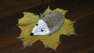 How to make a paper hedgehog 3D origami tutorial [upl. by Enylorac]