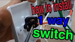 How to install Single gang 1 way switch  Suis 1 arah 1 pemetik [upl. by Dawes580]